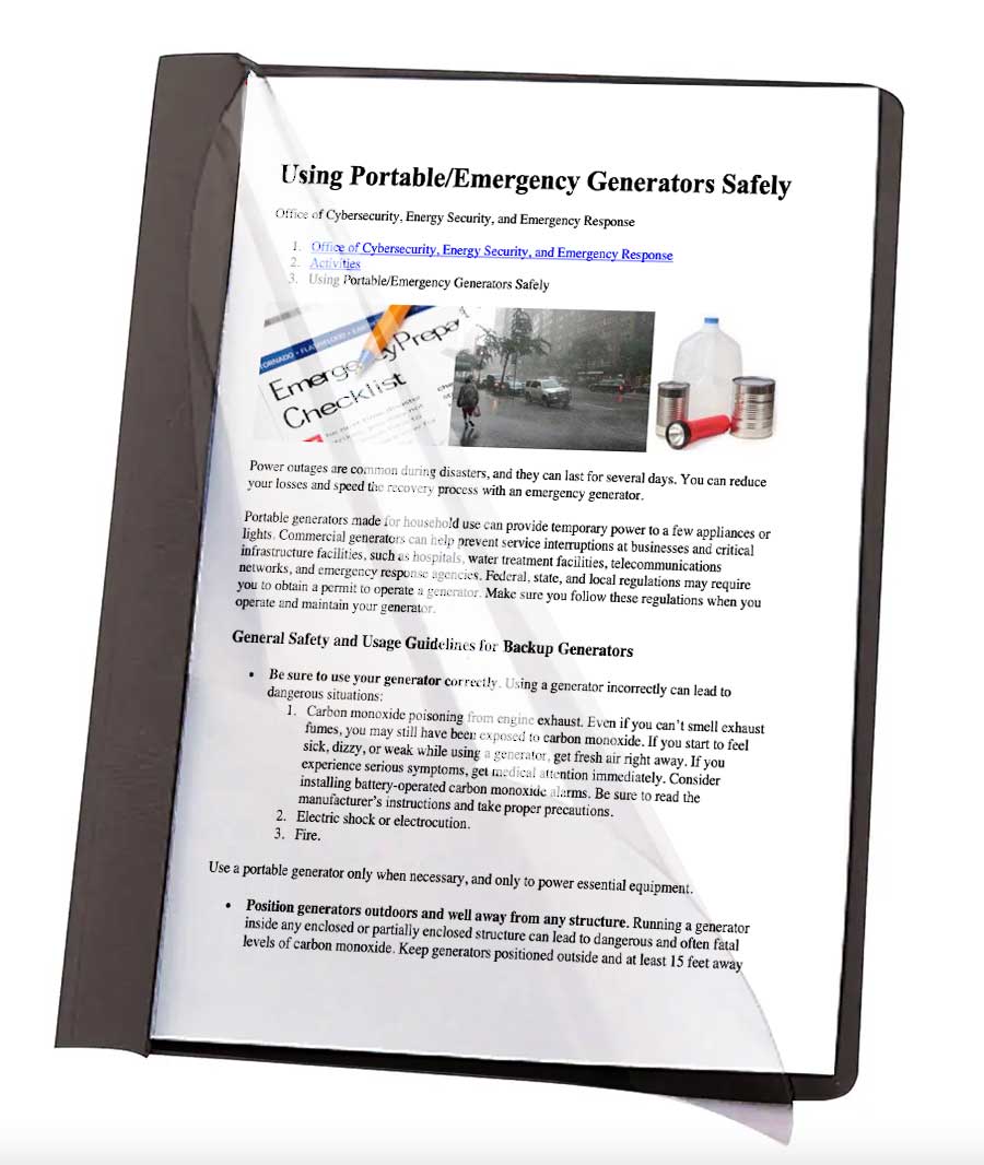 Generator Safety Report