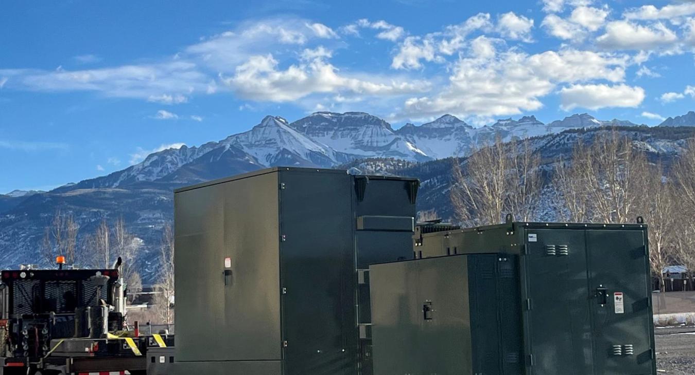 SMPA's Mobile Regulators on their way to pick up electric load while the Ouray Substation undergoes maintenance.